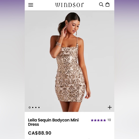 Stunning Rose Gold Backless Bodycon Dress - Picture 1 of 3